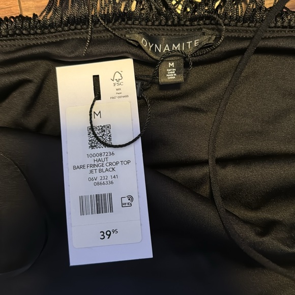 NWT* Dynamite Bare Fringe Crop Top - Picture 7 of 8